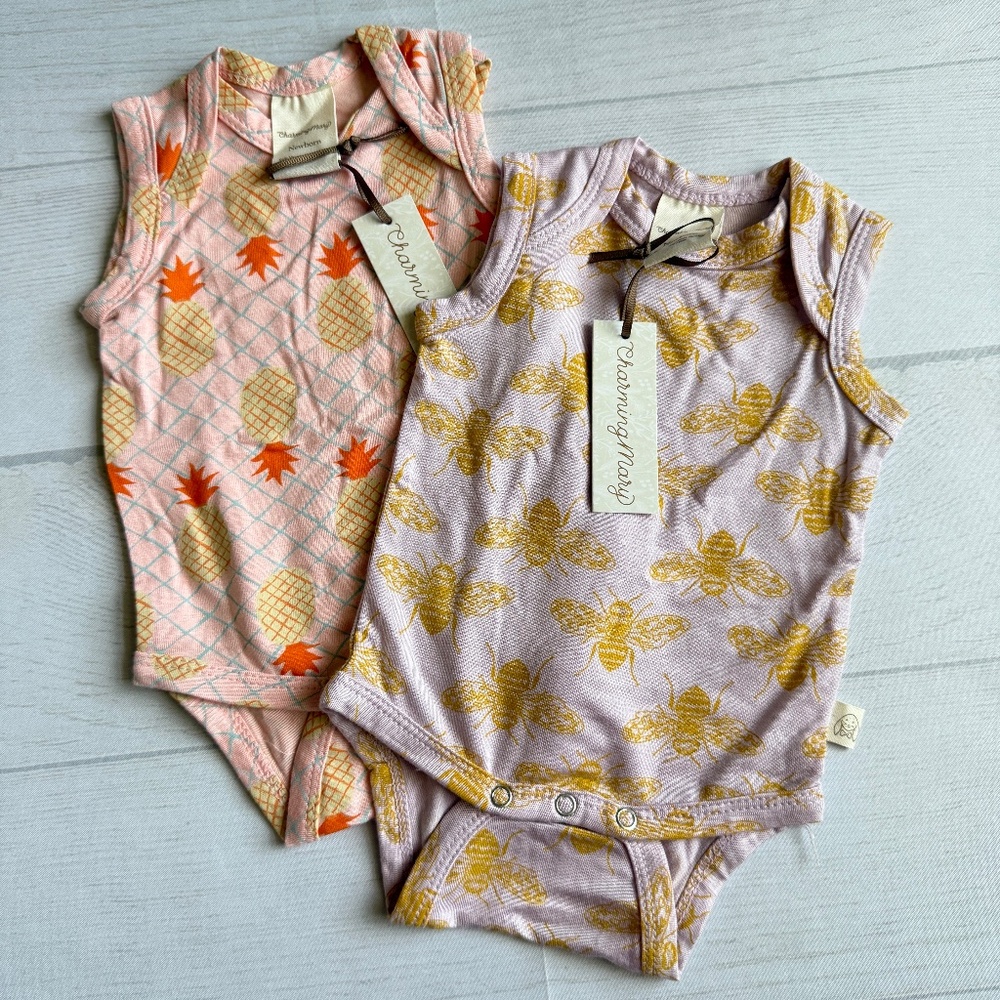 Charming Mary Newborn Bodysuits